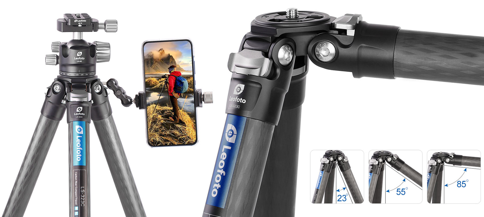 Leofoto LS 323C Carbon Stativ Schweiz5 neu