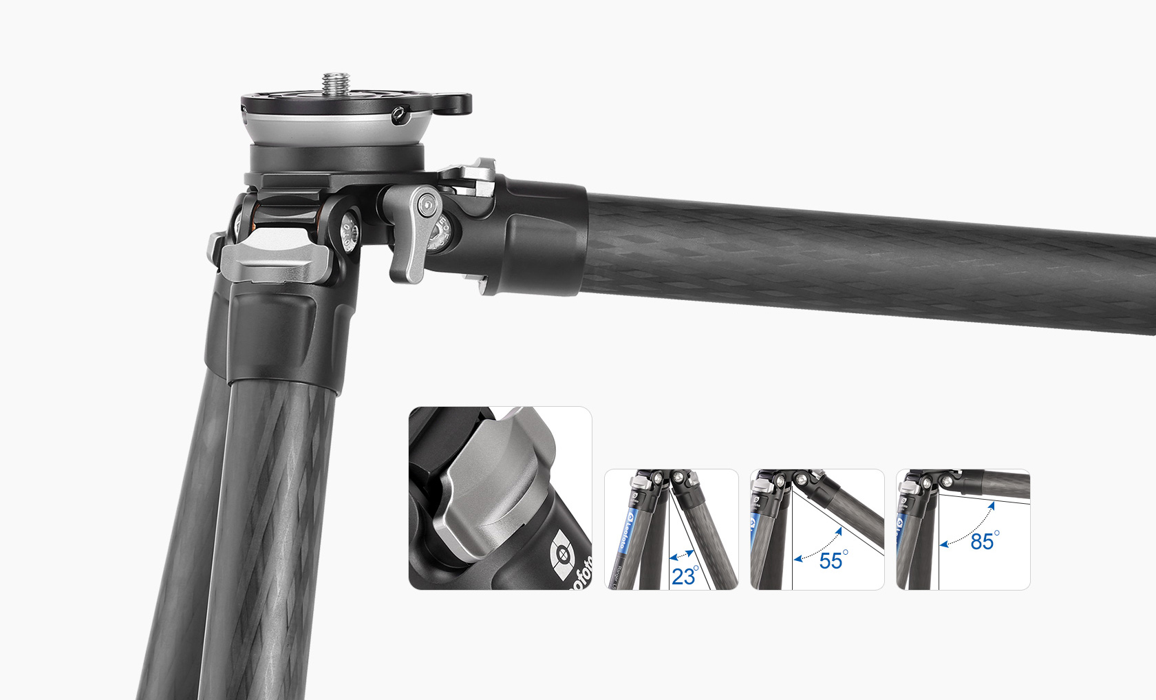 Leofoto LS 324CEX Carbon Stativ Karbon nivellierkopf3