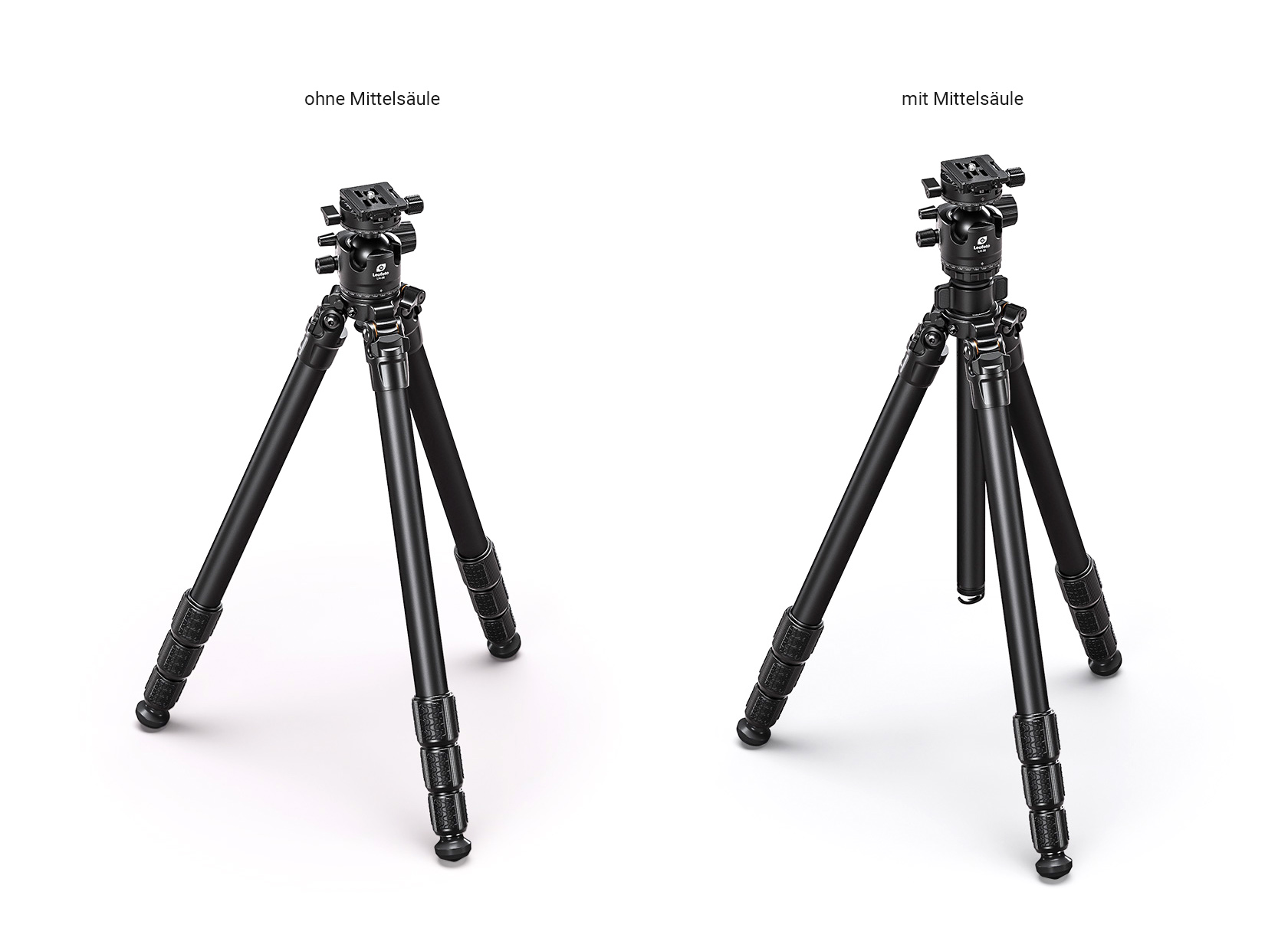 leofoto LG 284C Carbon Stativ Schwarz Wasserdicht6