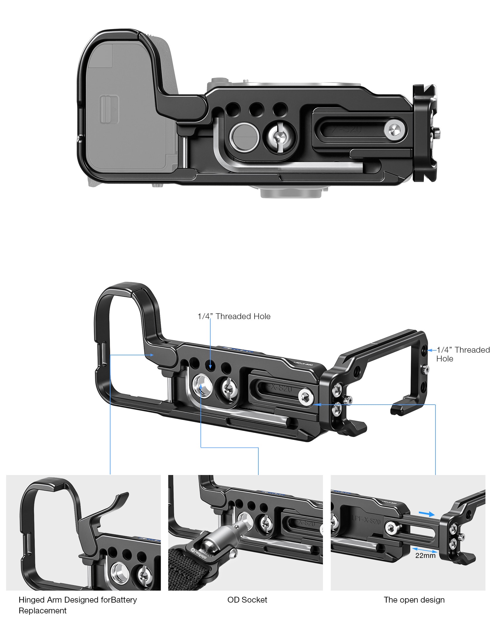 LPF X S20 fuji fujifilm l bracket winkel kameraplatte4