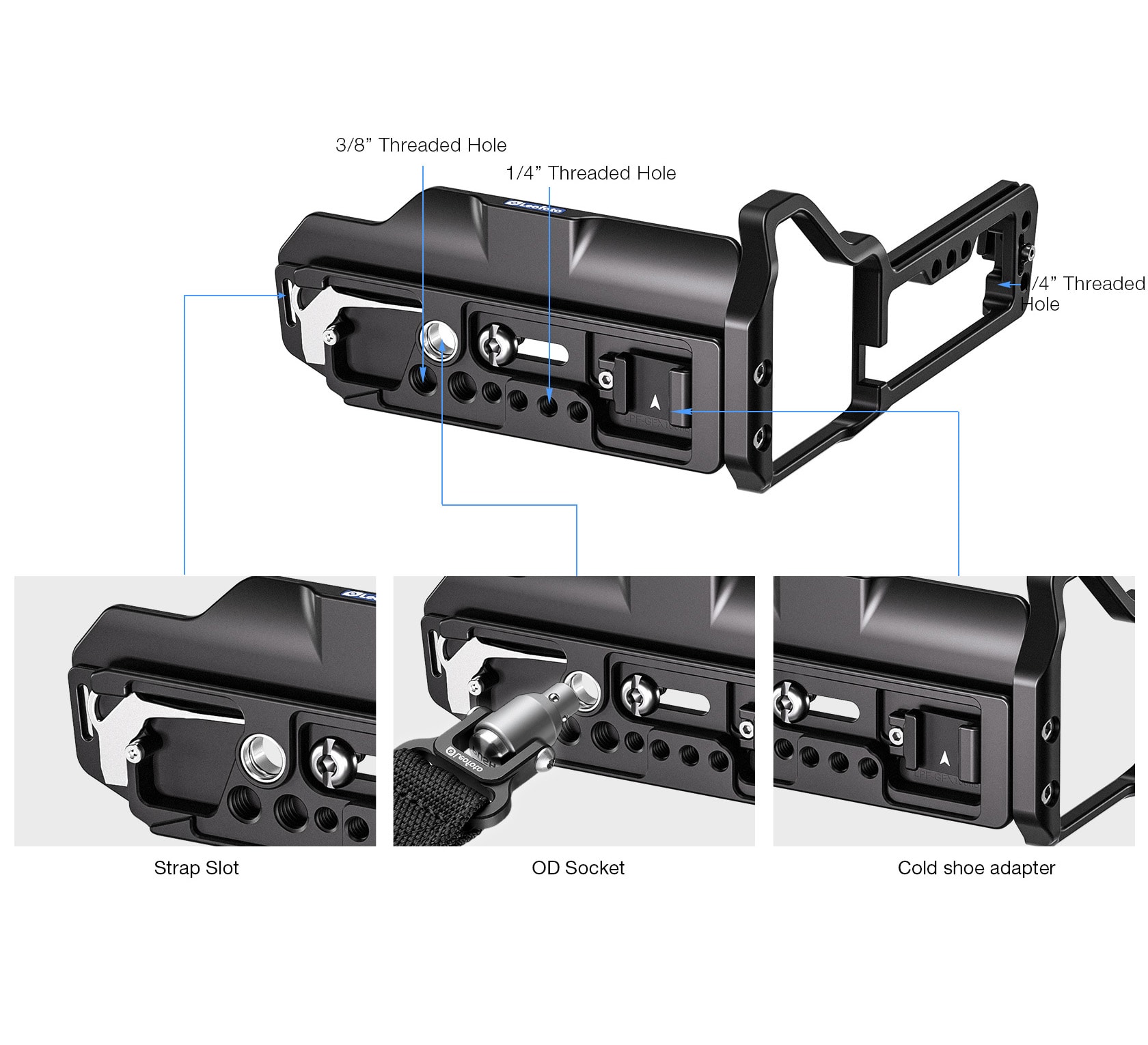 leofoto LPF GFX100IIB l bracket platte winkel gfx 1004