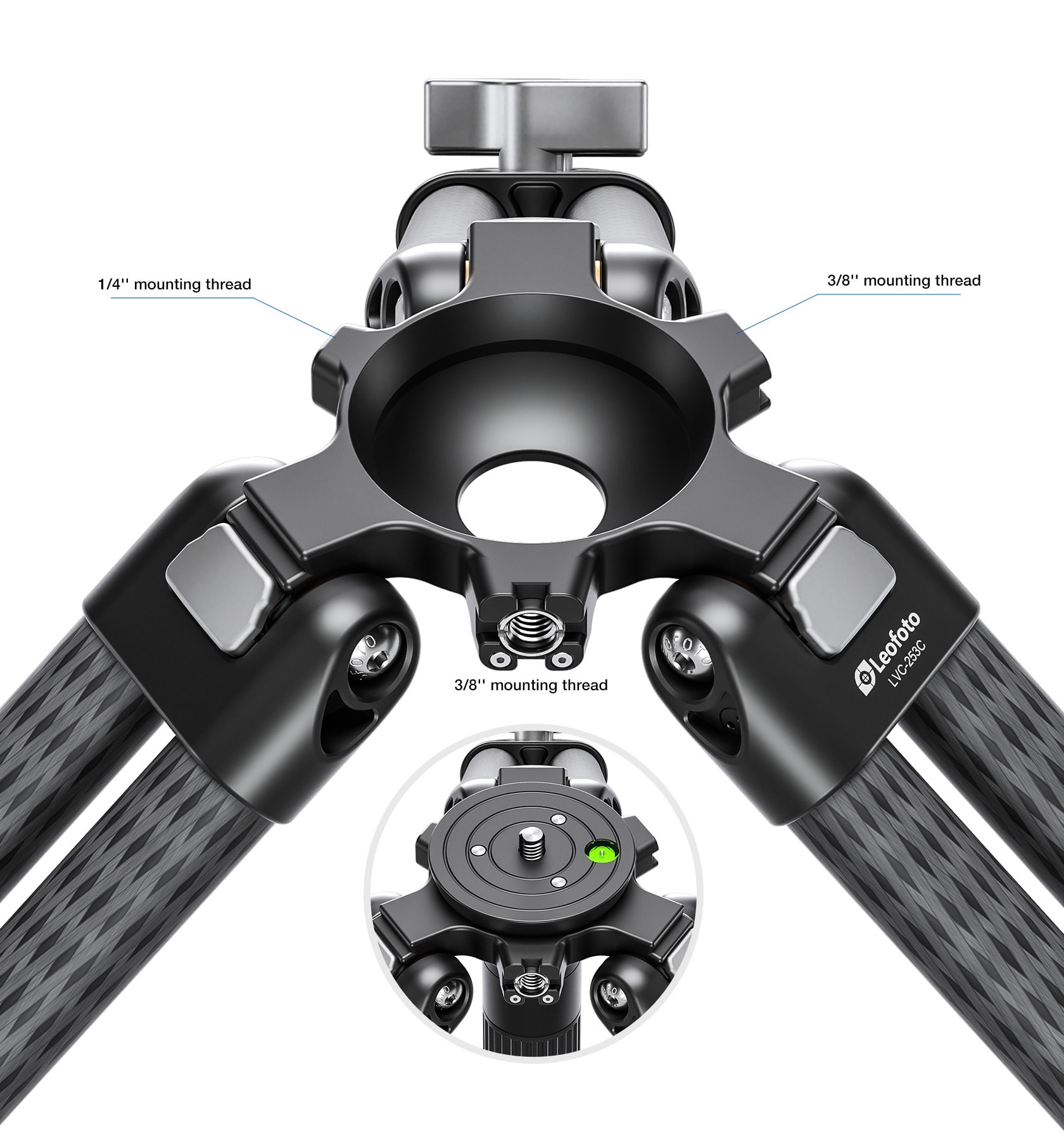 videostativ lvc 253c carbon leofoto5