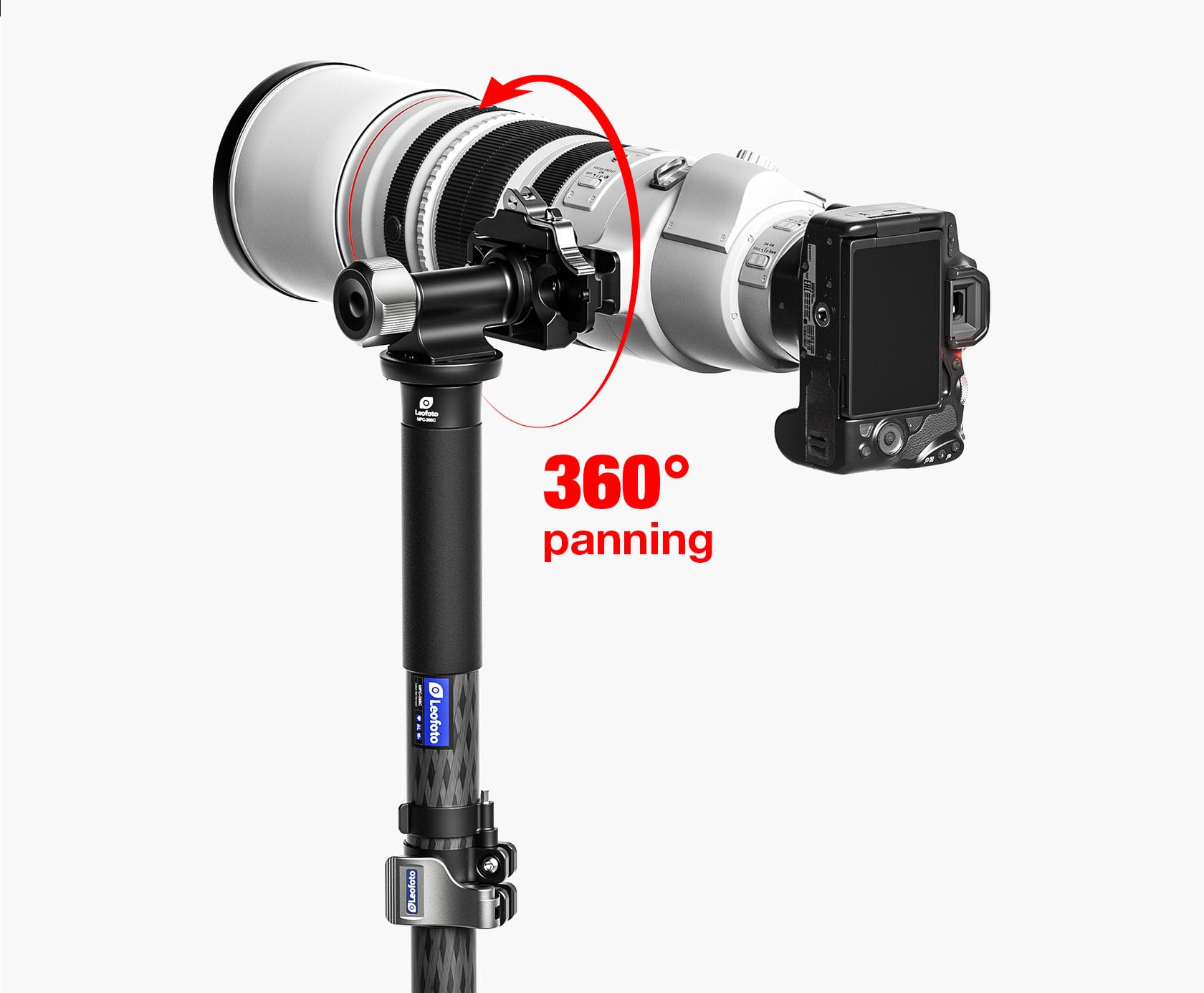 leofoto mpg 01l monopod einbeinstativ kopf neiger 4