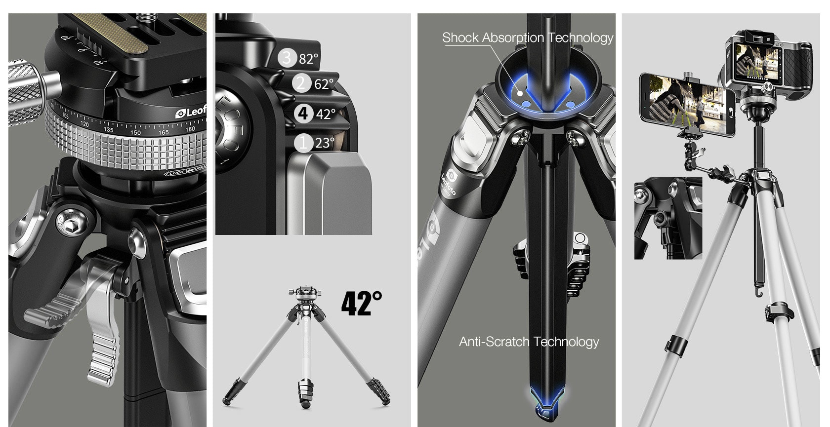 LY 265CF leofoto carbon stativ kompakt klein reisestativ9