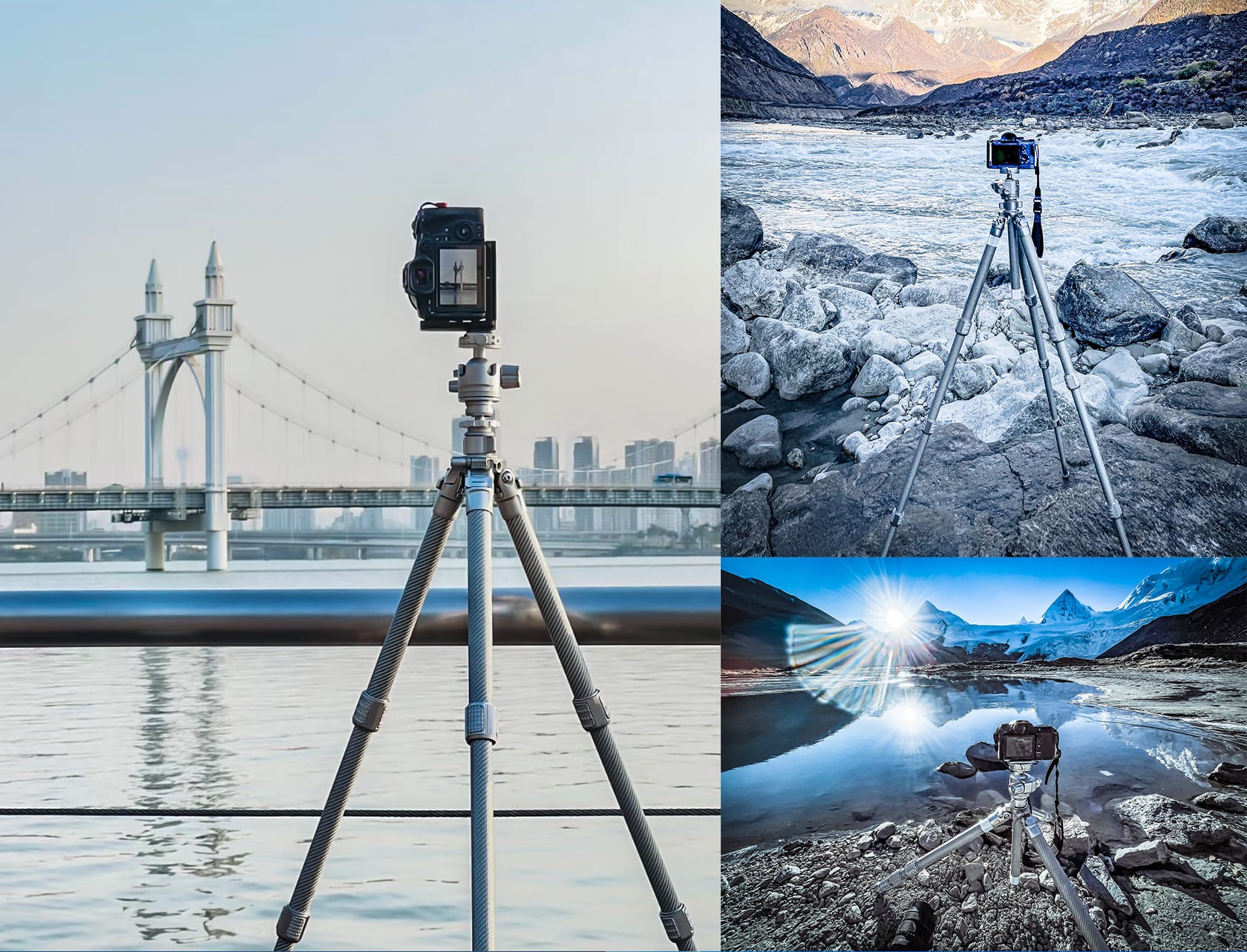 carbon stativ silber leofoto lg 324c lh 40r titan 14