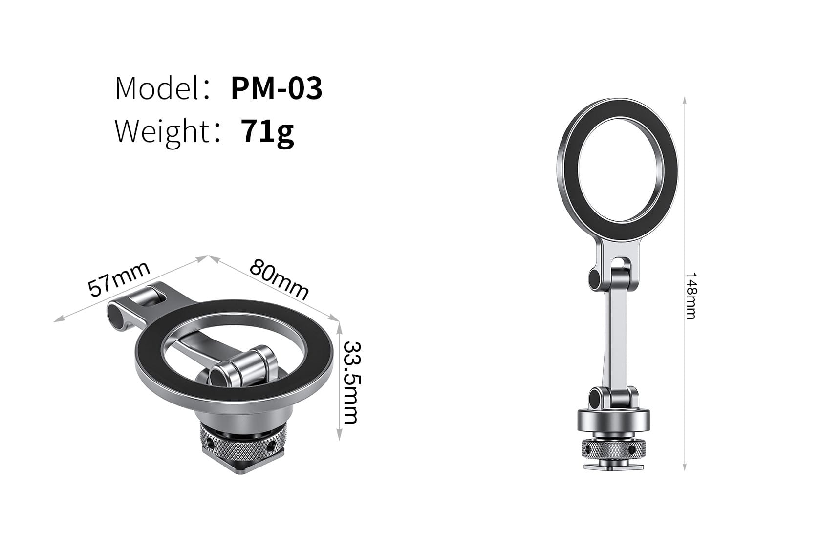 pm 02 magsafe iphone handy halter blitzschuh hotshoe leofoto 7