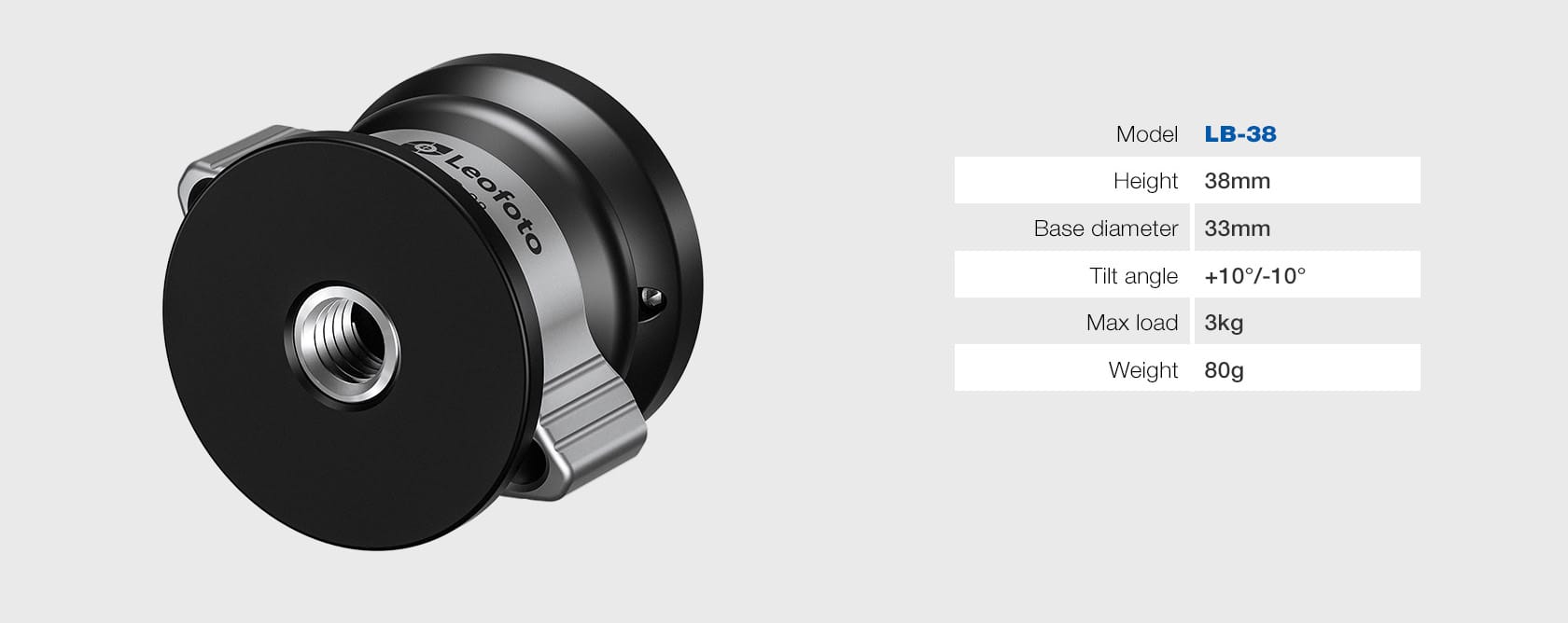 leofoto lb 38 nivellierkopf leveling klein head6
