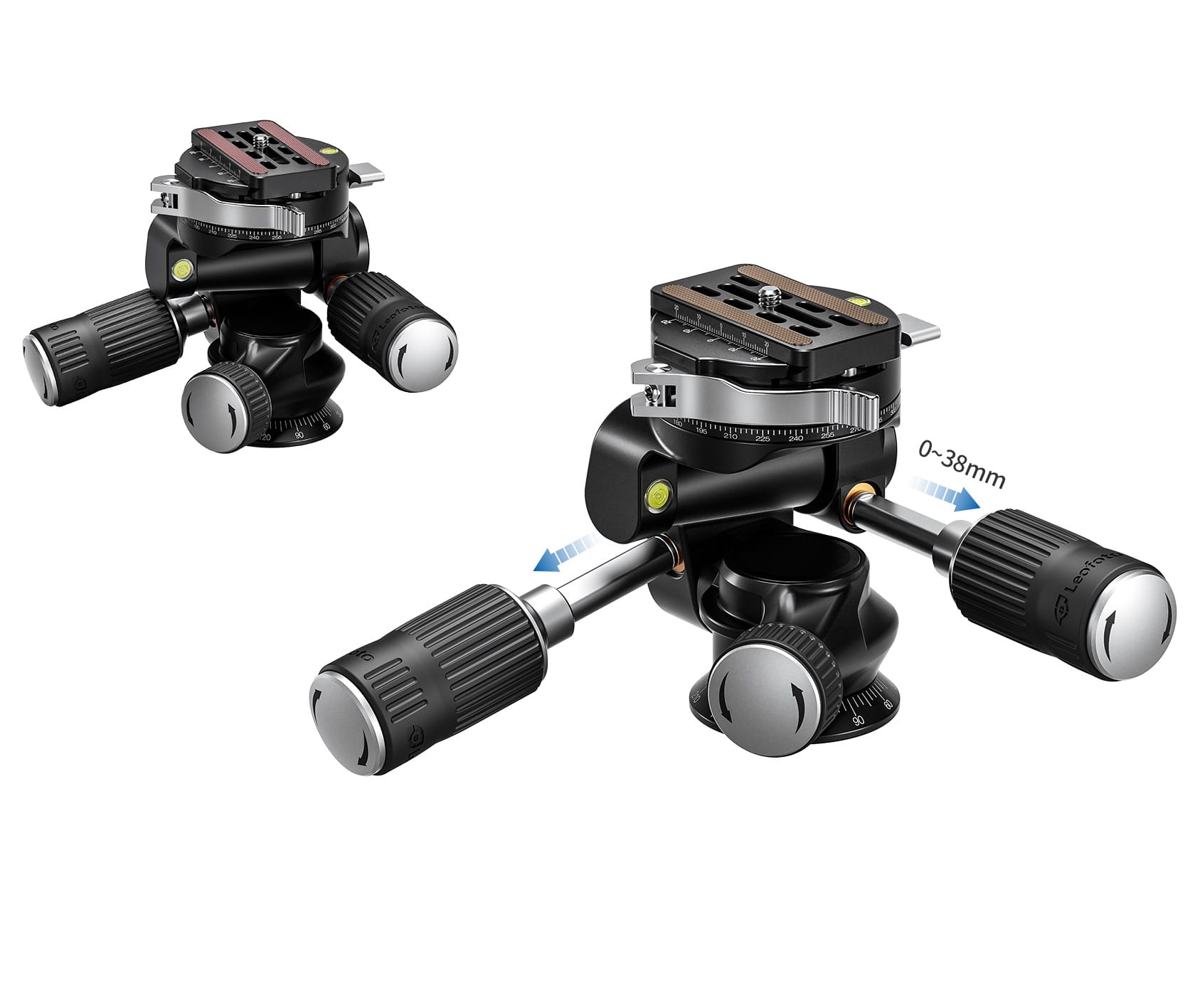 FW 02PCL leofoto 4 Wege Neiger stativkopf 5