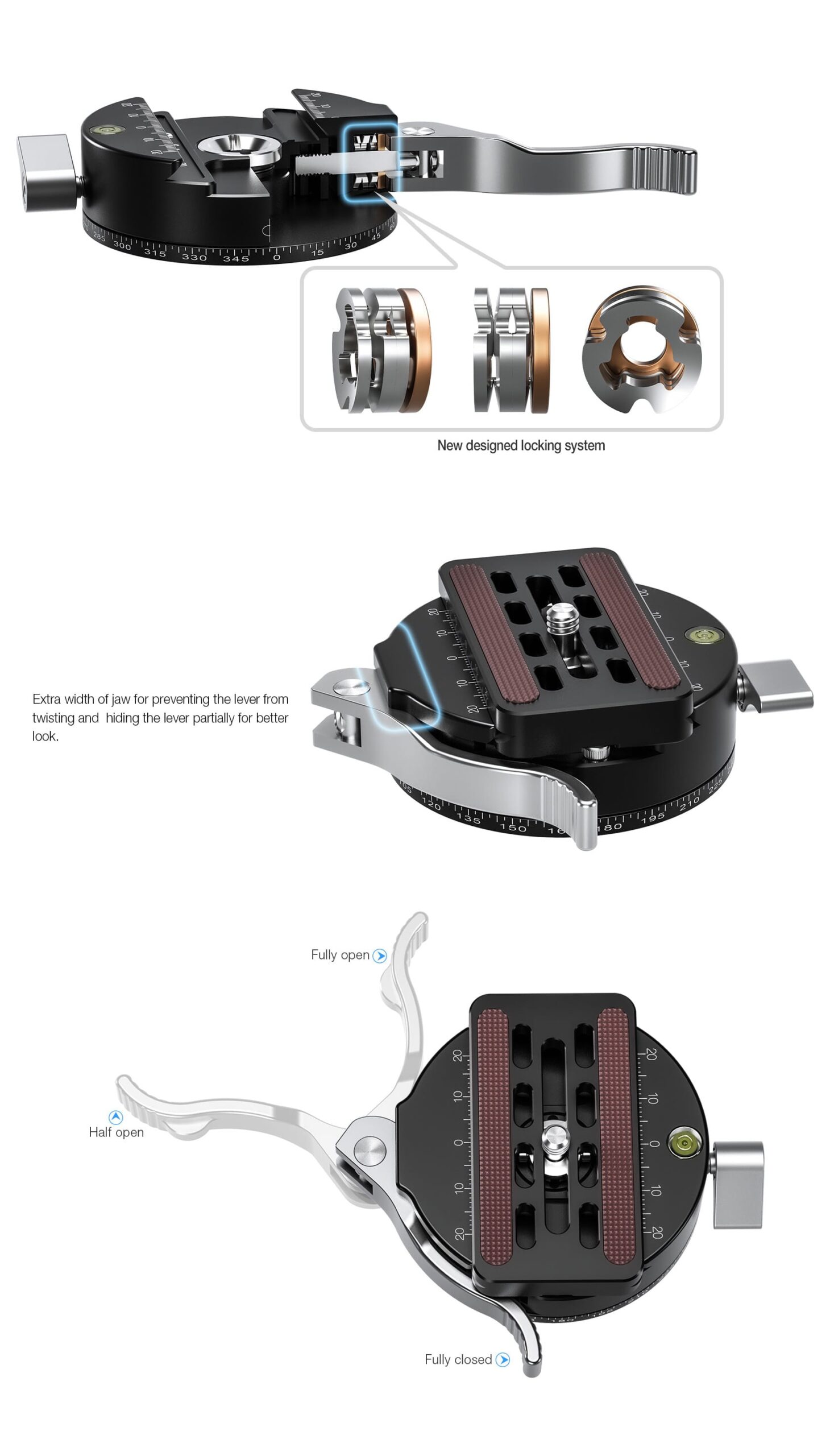 FW 02PCL leofoto 4 Wege Neiger stativkopf 8 scaled
