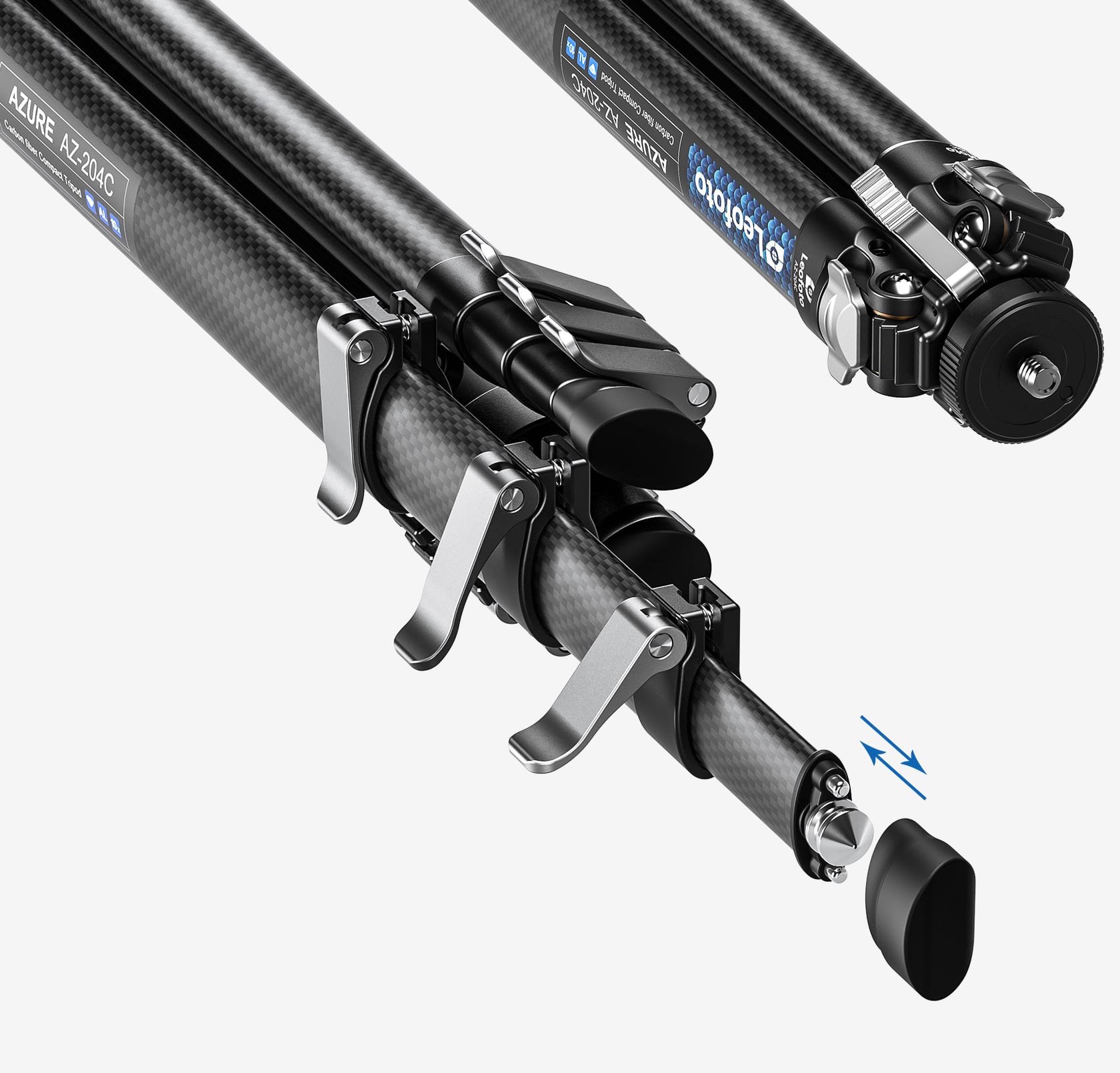 carbon stativ azure carbon stativ azure AZ 204CLH 25R 6 1