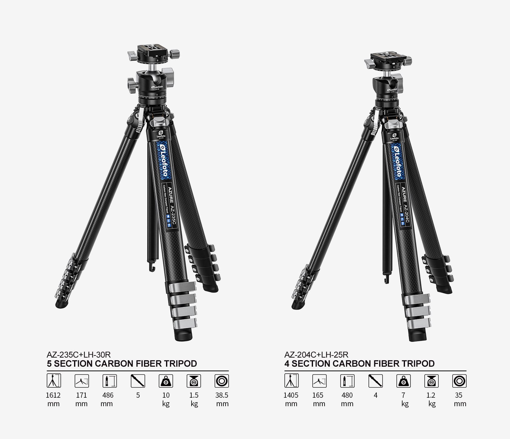 carbon stativ azure carbon stativ azure AZ 204CLH 25R 7