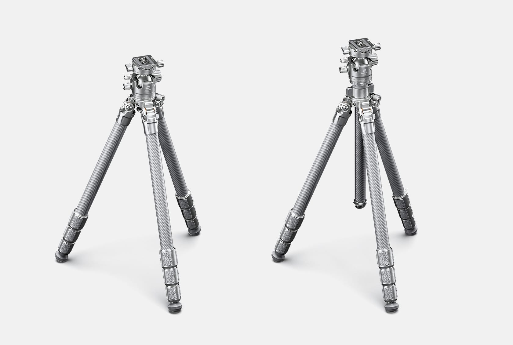 leofoto lg 284c carbon stativ silber 8